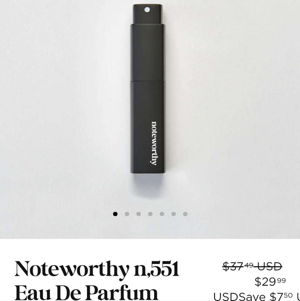 Noteworthy n551 travel spray - sandalwood, lily of the valley, New with bag!